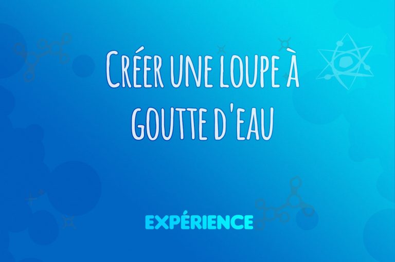 Expérience scientifique : Créer une loupe à goutte d'eau