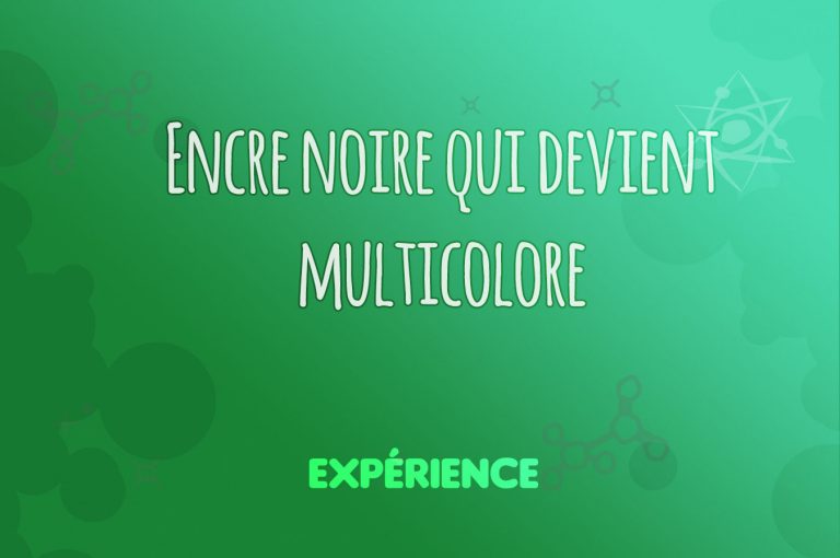 Expérience scientifique : Encre noire qui devient multicolore