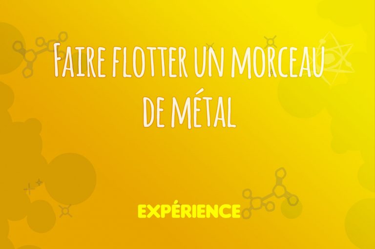 Expérience scientifique : Faire flotter un morceau de métal