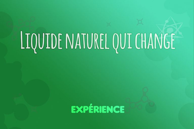 Expérience scientifique : Liquide naturel qui change de couleur