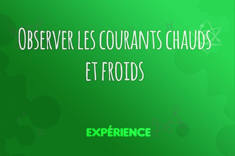 Expérience scientifique : Observer les courants chauds et froids